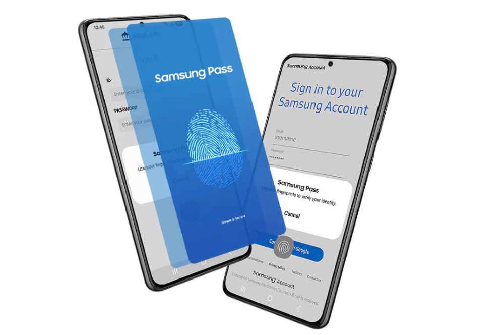 Galaxyの指紋認証イメージ