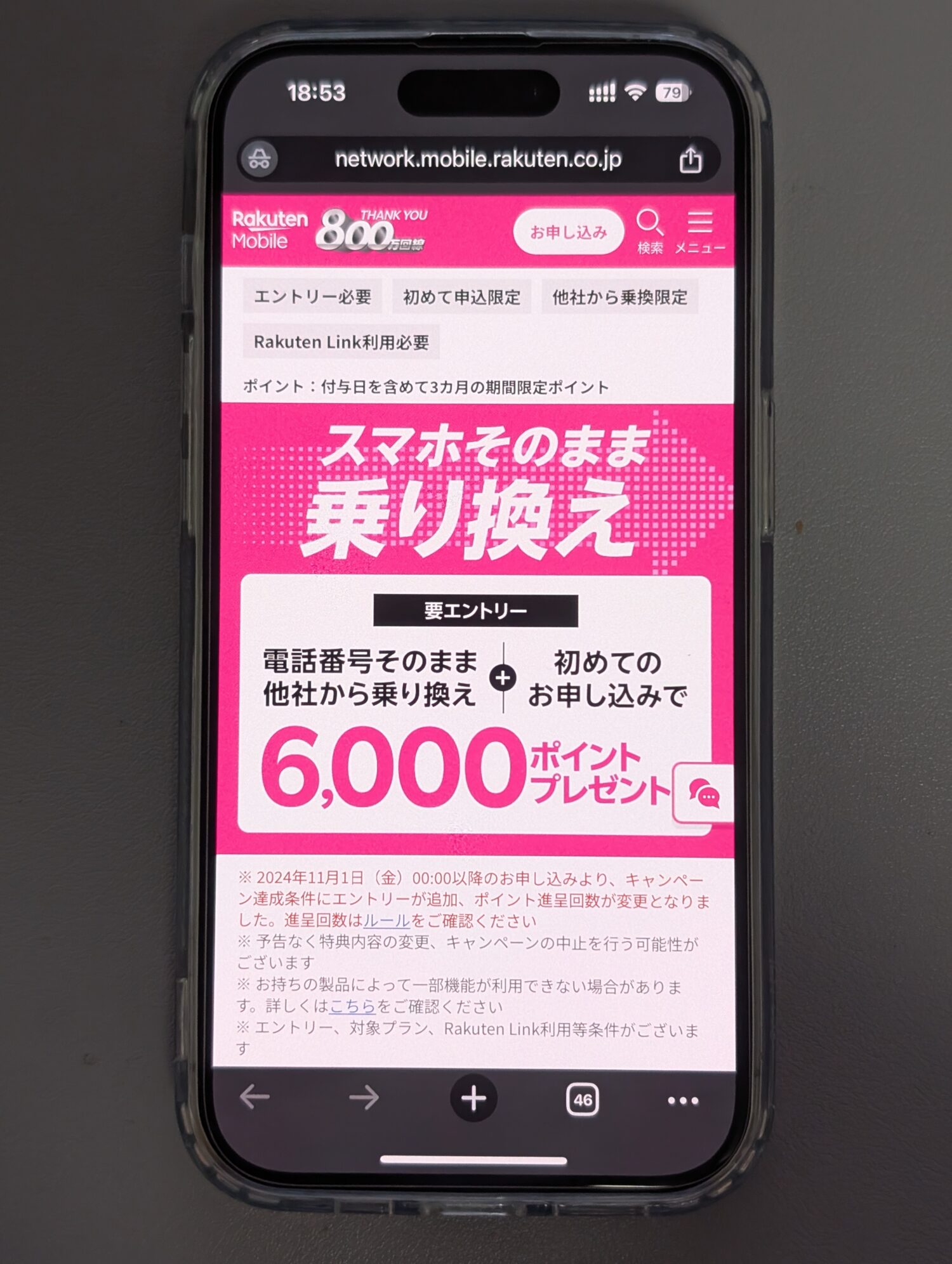 楽天モバイル エントリー2