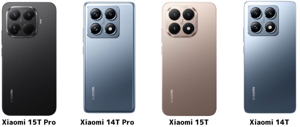 Xiaomi 15T15T ProとXiaomi 14T14T Proの背面デザイン