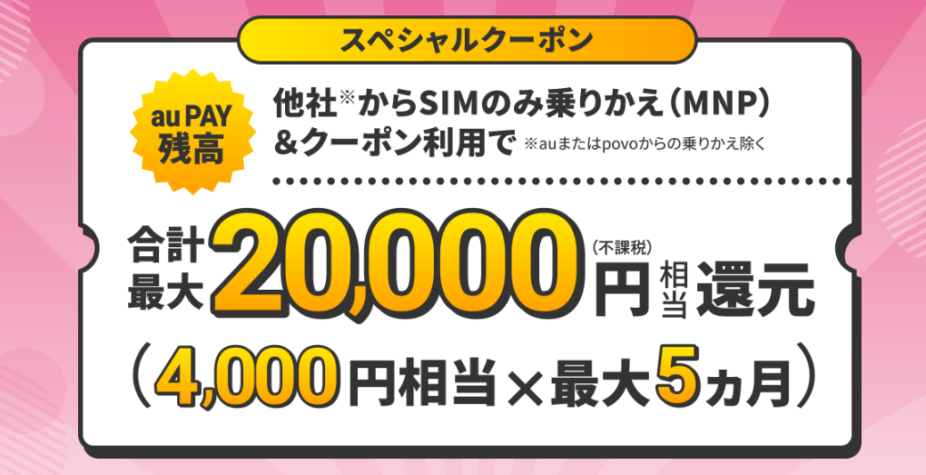 UQモバイルスペシャルクーポン