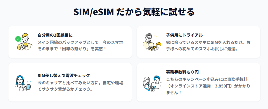 ワイモバイル トライアル メリット